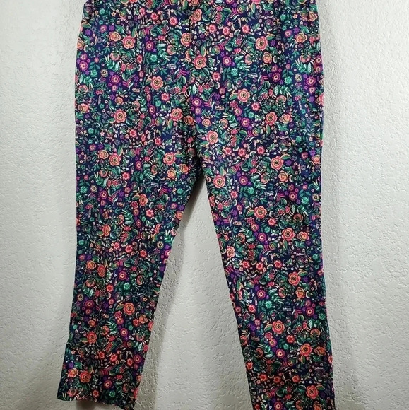 C. Wonder Nantucket Floral Print Ankle Pants Sz 10P Summer Vacation cottagecore - Picture 1 of 4